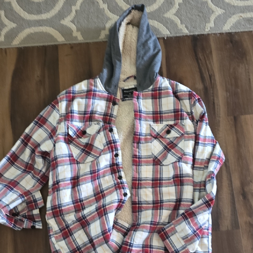 Plaid Hooded Men's Shirt